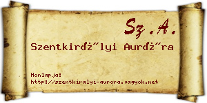 Szentkirályi Auróra névjegykártya